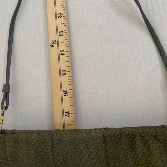 Vintage Clemente Small Grey Snakeskin 80's Crossbody Bag With Removable Strap - Picture 8 of 10